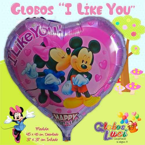 Globos Metalicos Minnie Y Mickey Variados