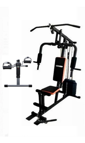 Imagen 1 de 10 de Multigym Tf-1000 + Mini Bike Plegable Mundo Gym