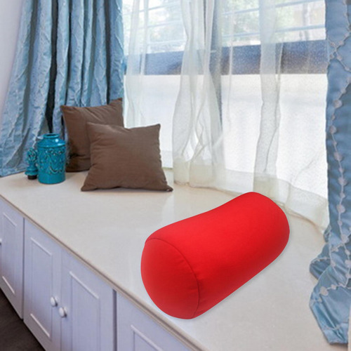 Almohada Cervical De Cilindro Suave, Soporte Rojo Brillante