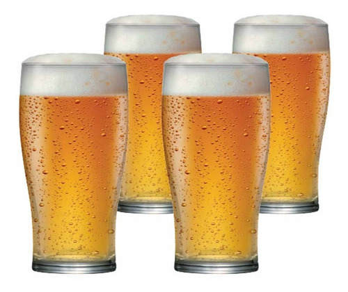 Jogo Copo Cerveja - Pint 595ml  Conjunto Kit 4 Pcs
