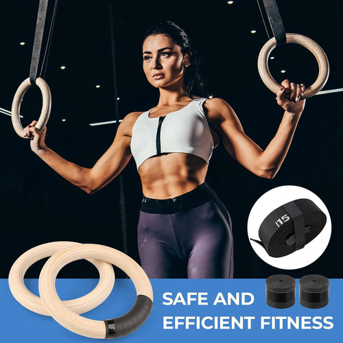 Anillas De Madera 32 Mm Olímpico Correas Enumeradas Gimnasia