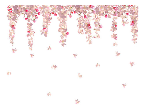 Adhesivos De Pared Colgantes Con Plantas, Flores Y Flores Fr