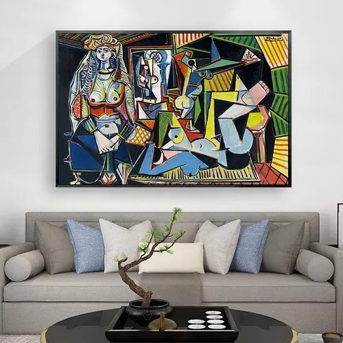  Cuadro-pablo Picasso Las Mujeres De Argel -130x90 Cm