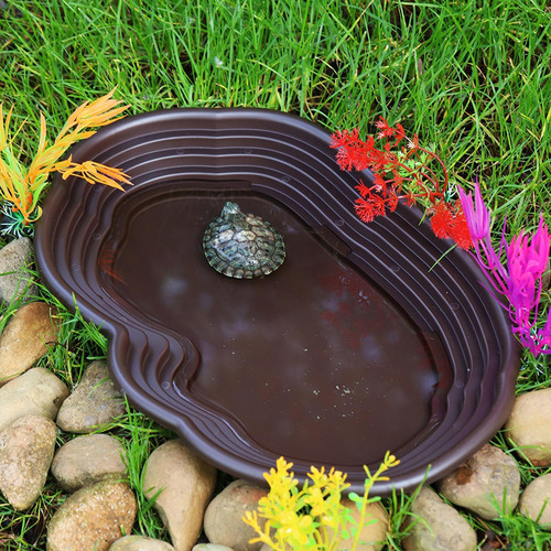 Fuente De Hidratación Para Reptiles, Plato De Sin Drenaje