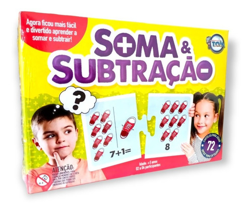Jogo De Tabuleiro Infantil Educativo Soma Subtração Criança