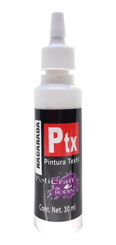 Pintura Textil Policraft Ptx Nacarada 30 Ml, Pieza Color Blanco 736