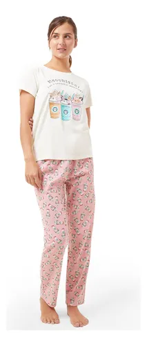 Pijama Estampado Rosa Mujer Fashion s Park Cuotas sin inter s
