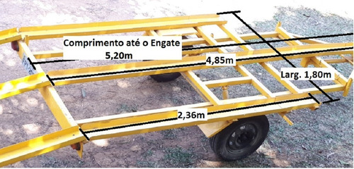 Imagem 2 de 8 de Carretinha Reboque Extra Longa 5,20m