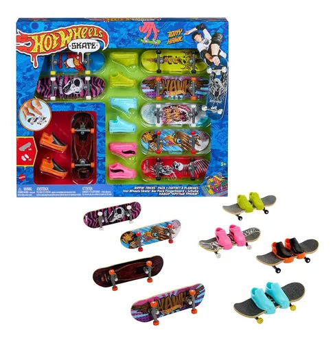 Pack 8 Patinetas Para Dedos - Fingerboard Hot Wheels Skate