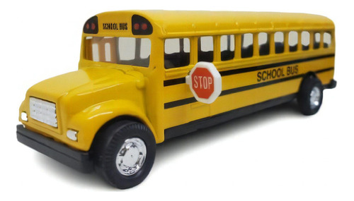 Autobus Escolar Metalico De Colección Esc 1:43 Color Amarillo