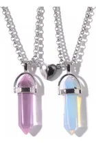 Comprar Collares Amistad Pareja Péndulo Piedra Natural Dije Corazón 