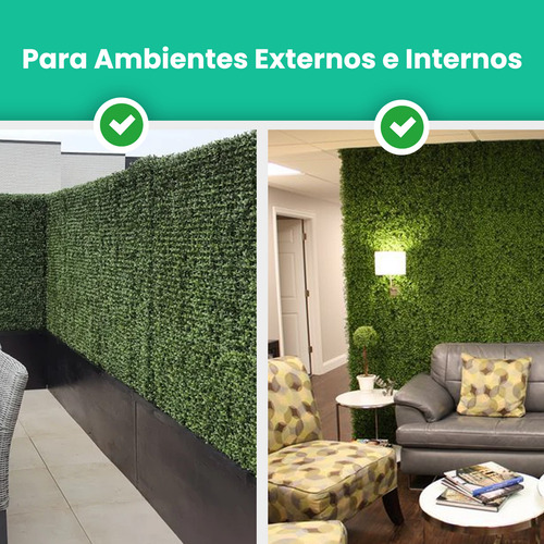 Placa De Grama 40x60 Com Buchinhos Verdes Paredes Kit 16 Uni