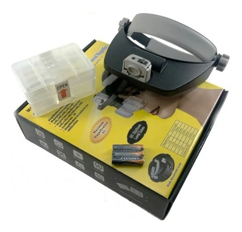 Imagen 3 de 4 de Lupa De Cabeza Luz Led Lentes Intercambiables