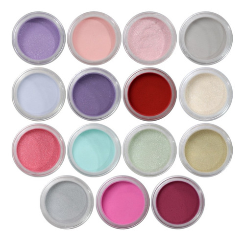 Polvo Acrílico Uñas, Corazón Latino, Nail Factory 15 Tonos Color Random