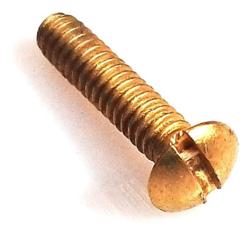 100 Tornillos Baño De Bronce 3x15 Mm Cabeza Bombé Plano