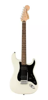 Guitarra elétrica Squier by Fender Affinity Series Stratocaster HH de choupo olympic white brilhante com diapasão de louro indiano