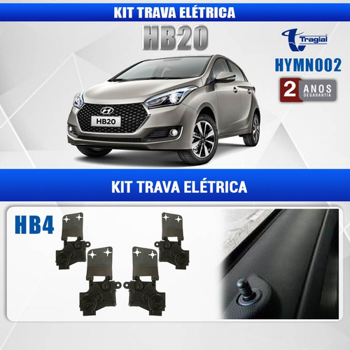 Imagem 2 de 4 de Kit Trava Elétrica Tragial Hb4 Mn Hyundai Hb20 4 Portas