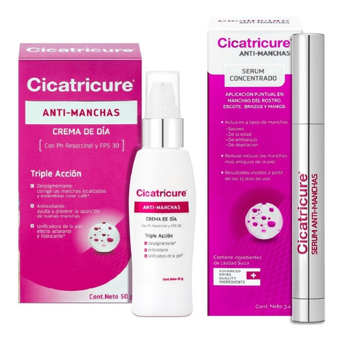 Pack Cicatricure Serum Concentrado + Anti-mancha Día