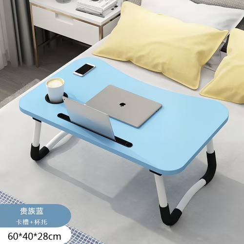 Mesa Plegable De Madera Para Laptop Y Desayuno 60 Cm Azul
