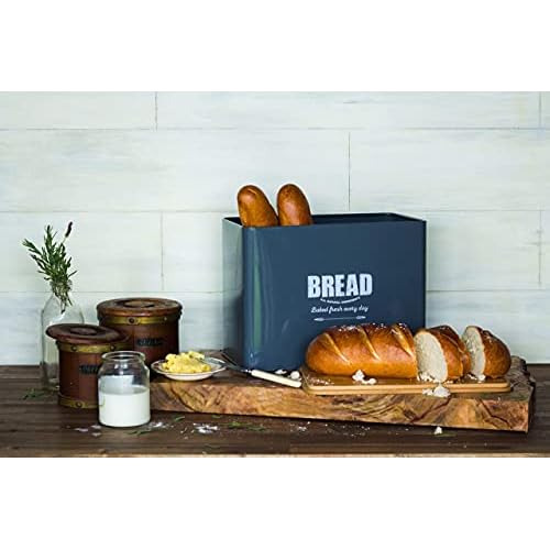 Caja De Pan Extra Grande Encimera De Cocina, Estilo Vin...