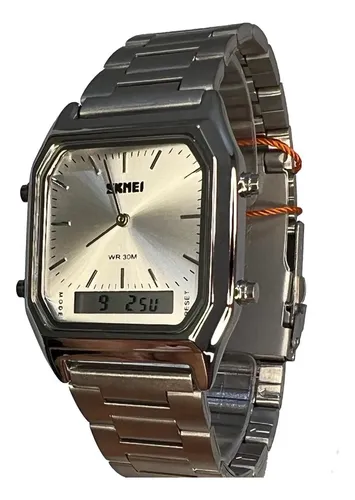 Reloj pulsera Skmei 1220 de cuerpo color plateado anal gico
