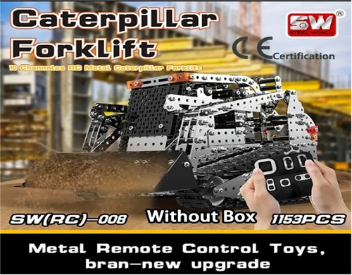 Imagen 4 de 8 de Excavadora De Juguete A Control Remoto Para Armar 1153 Pcs