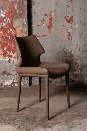 Juego De Comedor Mesa Rectangular 90x180 Silla Cuero Café Color Marrón Claro Diseño De La Tela De Las Sillas Liso