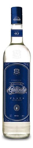 Tequila Hacienda Galindo Plata 40 1000 Ml