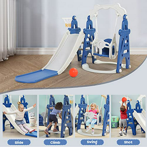 Juego De Tobogán Y Columpio Para Niños De 1-3 Años, Interior