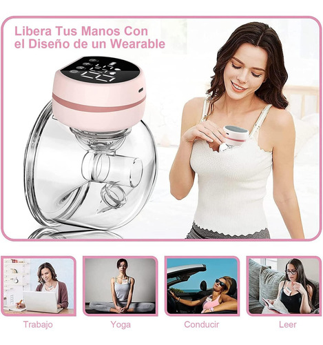 2pcs Succionador Extractor De Leche Electrico Manos Libres