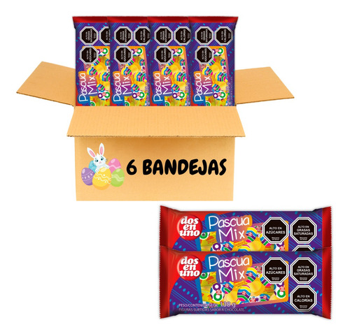 Huevitos De Pascua Mix Zanahorias De Conejo Bandeja Pack X6