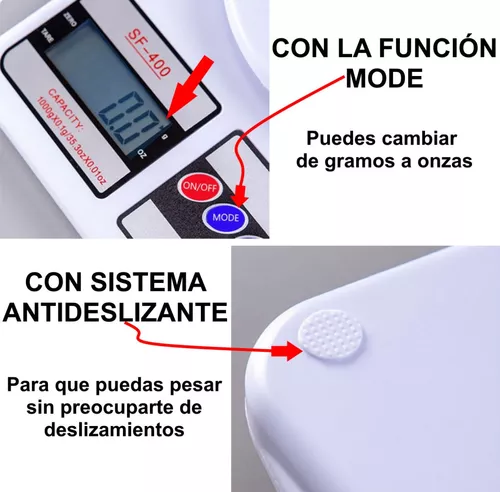 De todo shop Bascula Digital Gramera para Cocina,Bascula Digital para  Alimentos 10kg,Mini Balanza Cocina Con Pantalla LCD Precisa,Báscula