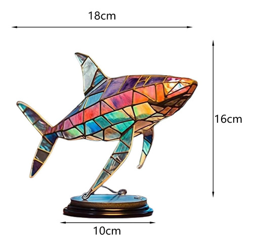 Estatuas Y Esculturas De Metal Con Base Para Mesa Tiburón