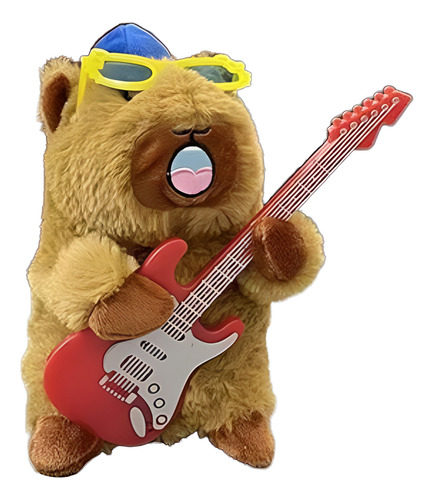 Peluche Carpincho Capibara Canta Baila Y Habla Repite Marrón Claro