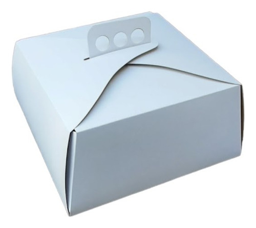 Caja Blanca Para Torta  25x25x15 - 10 Unidades