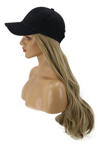 Peluca Con Gorro Rizado Cmulticolor 26 Pelucas De Pelo Largo