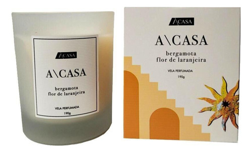 Vela Perfumada A\casa Bergamota E Flor De Laranjeira 190g