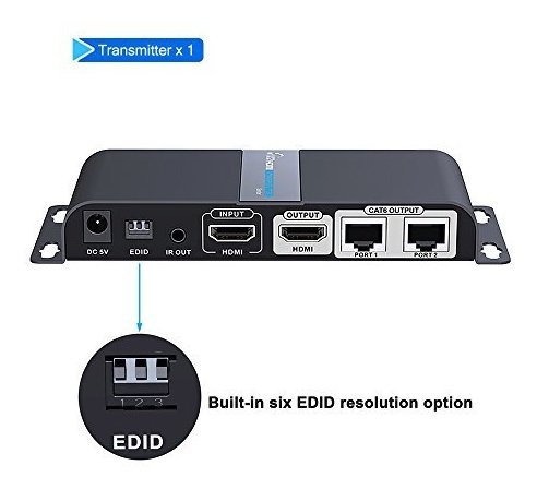 Agptek Hdmi Extender 1080p @ 60hz 1x2 Dispositivo Divisor So