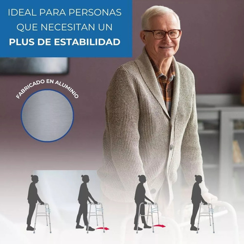 Andador Ortopédico Aluminio Doble Barra Reforzado Regulable