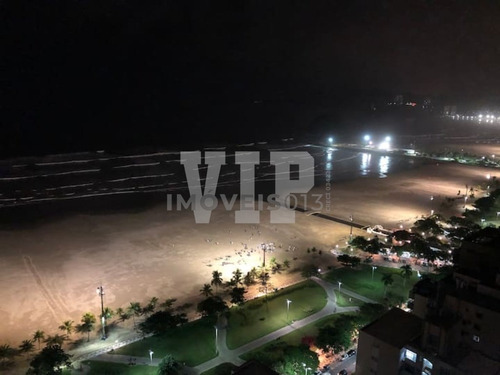 Imagem 1 de 30 de Studio A Venda Com 1 Dormitório Vista Total Para O Mar Em Santos - Ap00607 - 69853266