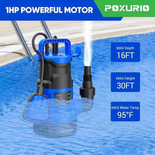 Bomba De Depósito Poxurio 1hp 5000gph Automática Com Interru