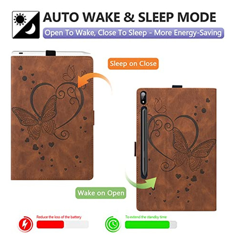 Funda Para Galaxy Tab S9 Fe 10.9puLG/s9/s8/s7 11puLG Cafe 11