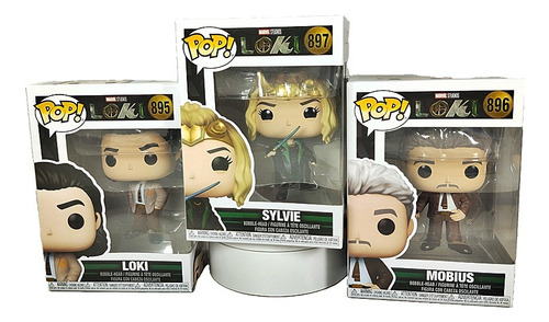 3 Funko Pop!! Marvel Loki: Loki-mobius-silvie, Envió Hoy!!!