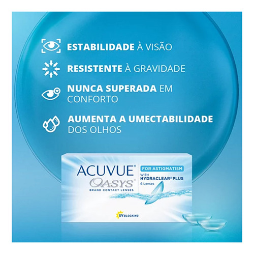 Lente Acuvue Oasys Para Astigmatismo 3+1 Grátis