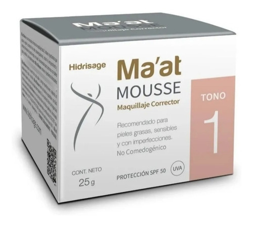 Hidrisage Maquillaje Corrector  Ma'at Mousse Fps50 Tono 1