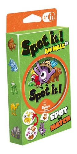 Juego De Mesa Para Niños Spot It Animals Jr Peg Blister