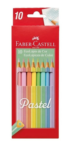 Lapices De Colores Eco X10 Colores Pasteles Faber-castell
