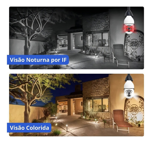 Camera À Prova D'água Câmera Sem Fio 2.4 Ghz Wifi 8177 Cor Branco