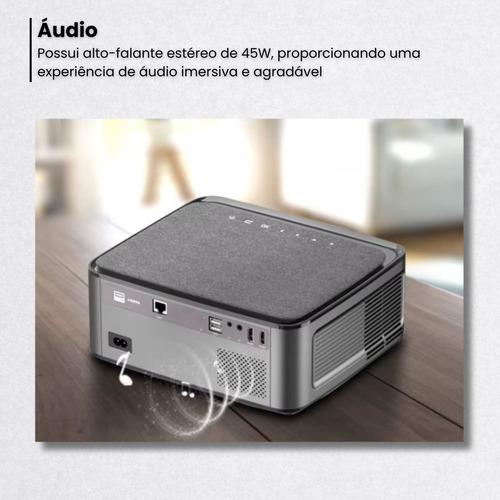 Projetor Touyinger Rd828 Hd 1080p Espelhamento 6500 Lumens Cor Preto