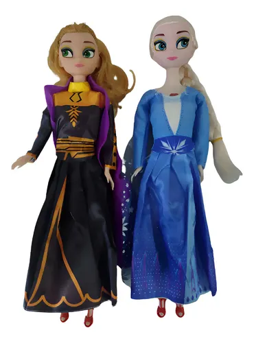 Bonecas Articuladas Frozen Elsa e Anna Kbum com Acessórios